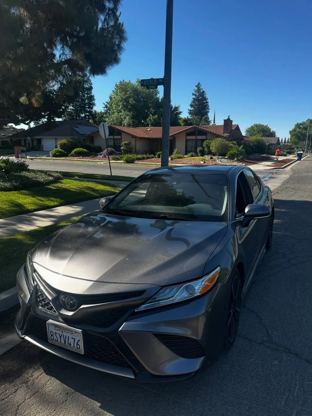 Gray sedan at a Fresno mobile service appointment